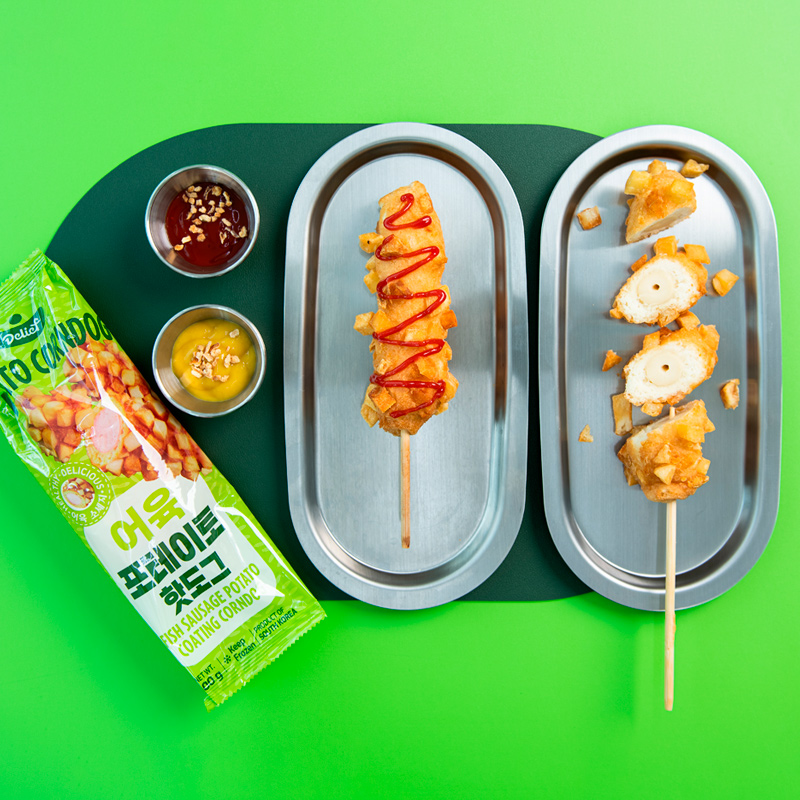 DELIEF Fish Sausage Potato Coating Corndog (F) 100g x 4p x 12