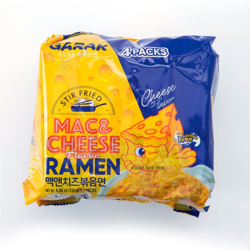 GARAK Mac & Cheese Flavor Stir-Fried Ramen 132g x 4p x 8