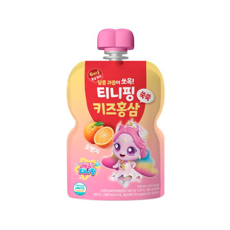 CATCH TINIPING Kids Red Ginseng Orange 100ml x 40