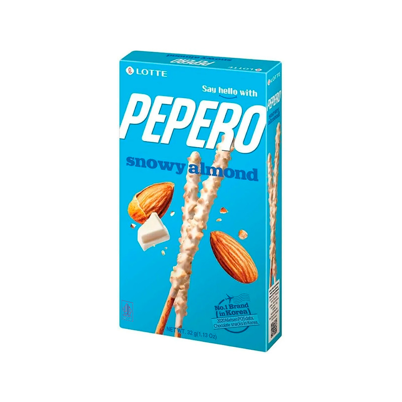 LOTTE Pepero Snowy Almond HALAL (E) 32g x 40
