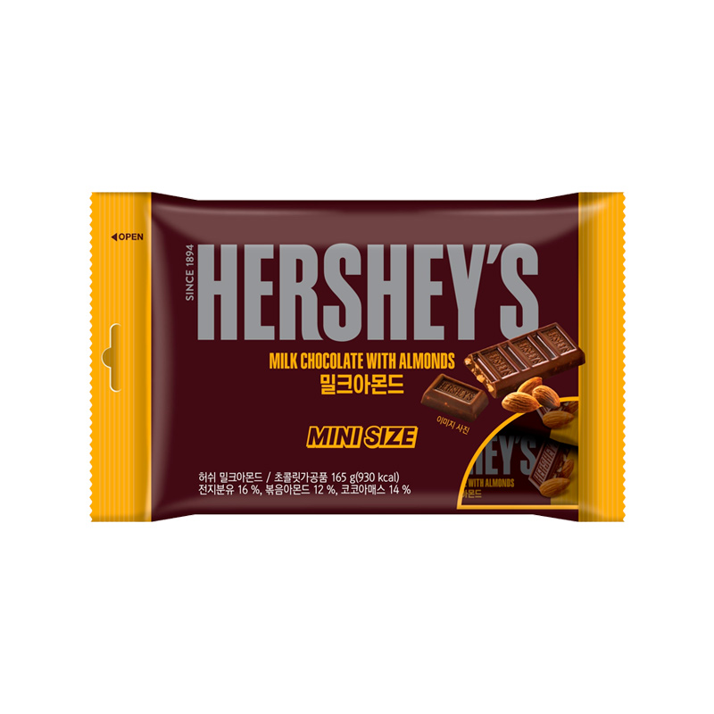 HERSHEY'S Almond Chocolate Snack Size 165g x 12
