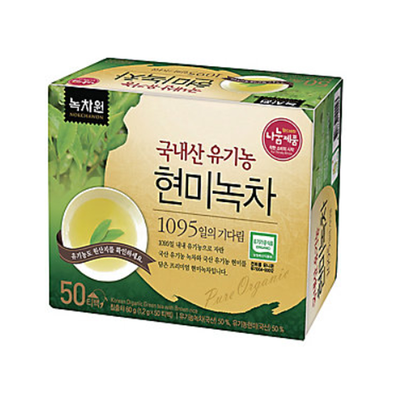 NOKCHAWON Orgarganic Green Tea With Brown Rice 1.2g x 50p x 30