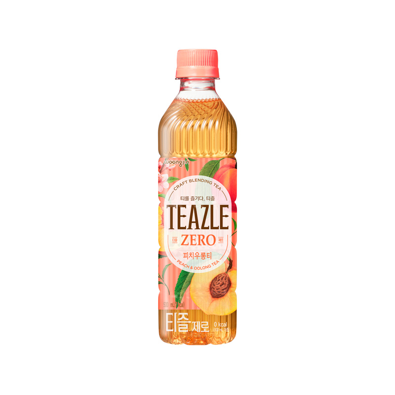 WOONGJIN Teazle Zero Peach Oolong Tea 500ml x 20