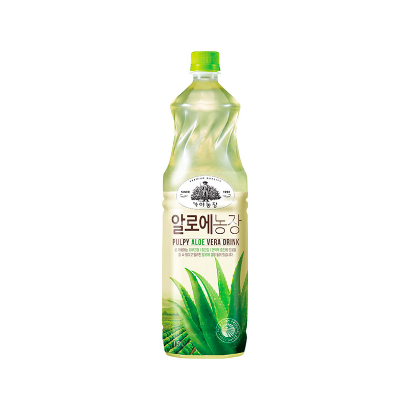 WOONGJIN Gaya Farm Pulpy Aloe Juice PET (E) 1500ml x 12