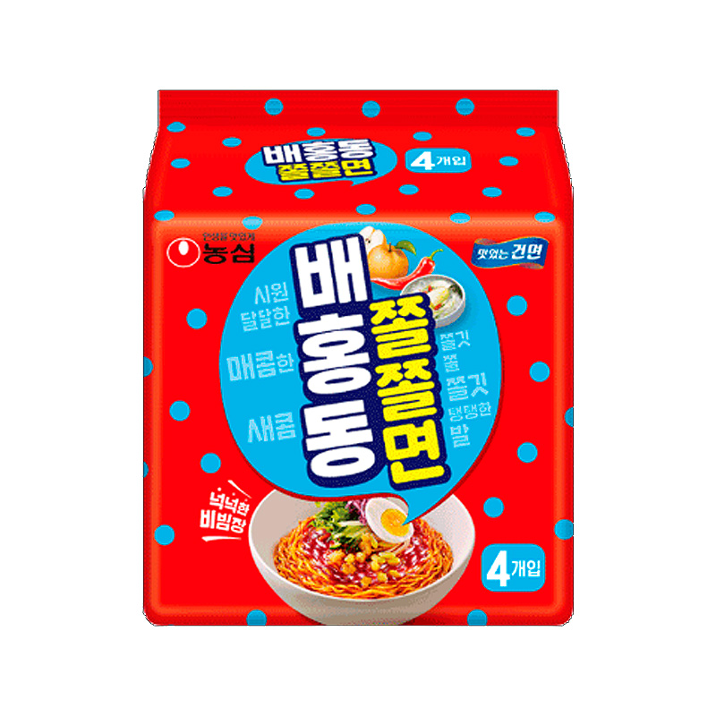 NONGSHIM Baehongdong Chewy Noodles 129g x 4 x 8
