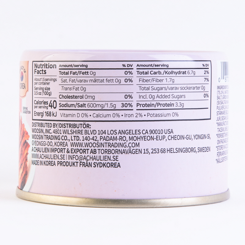DELIEF Sliced Napa Cabbage Kimchi Can 160g x 24