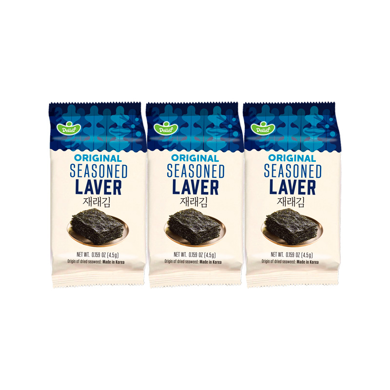 DELIEF Original Seasoned Laver HALAL 4.5g x 3p x 12