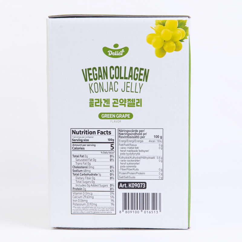 DELIEF Vegan Collagen Konjac Jelly Green Grape (V) 120g x 60