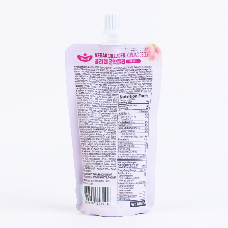 DELIEF Vegan Collagen Konjac Jelly Peach (V) 120g x 60