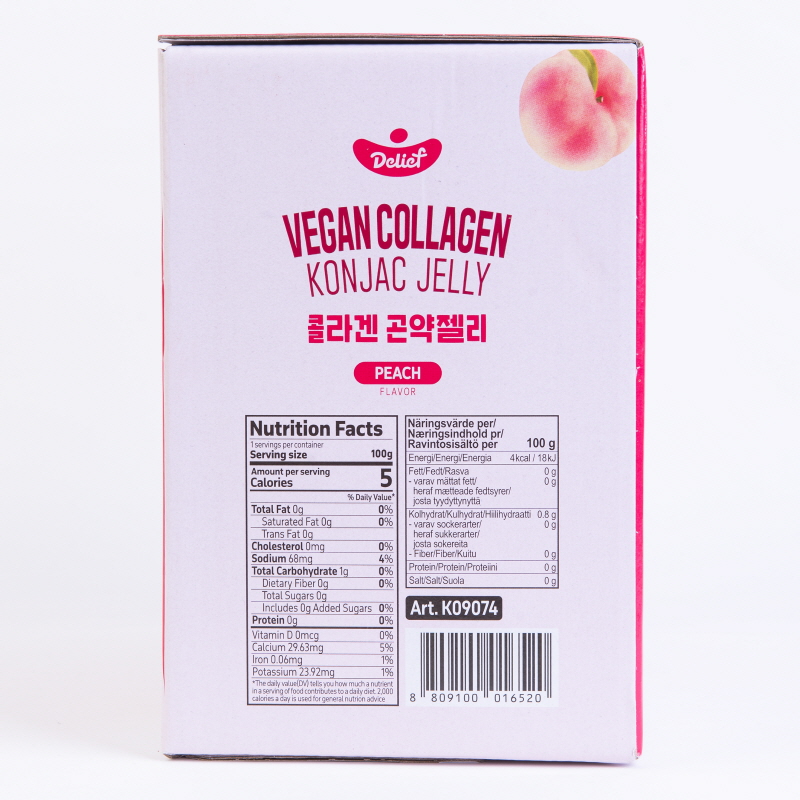 DELIEF Vegan Collagen Konjac Jelly Peach (V) 120g x 60