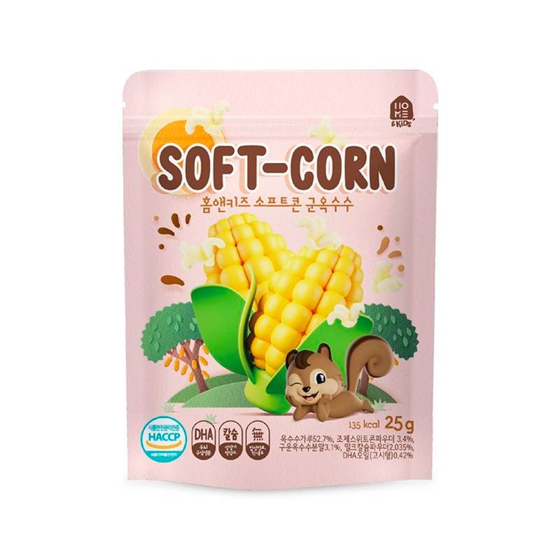 HOME&KIDS Soft Corn Snack Roasted corn 25g x 6