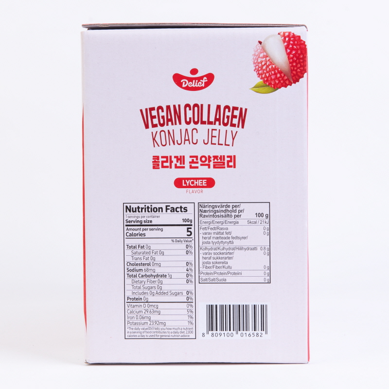 DELIEF Vegan Collagen Konjac Jelly Lychee (V) 120g x 60