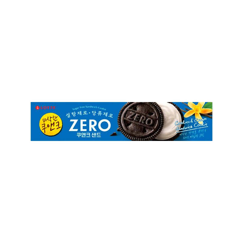 LOTTEWELLFOOD Zero Cookies & Cream Sand Cookie 96g x 30