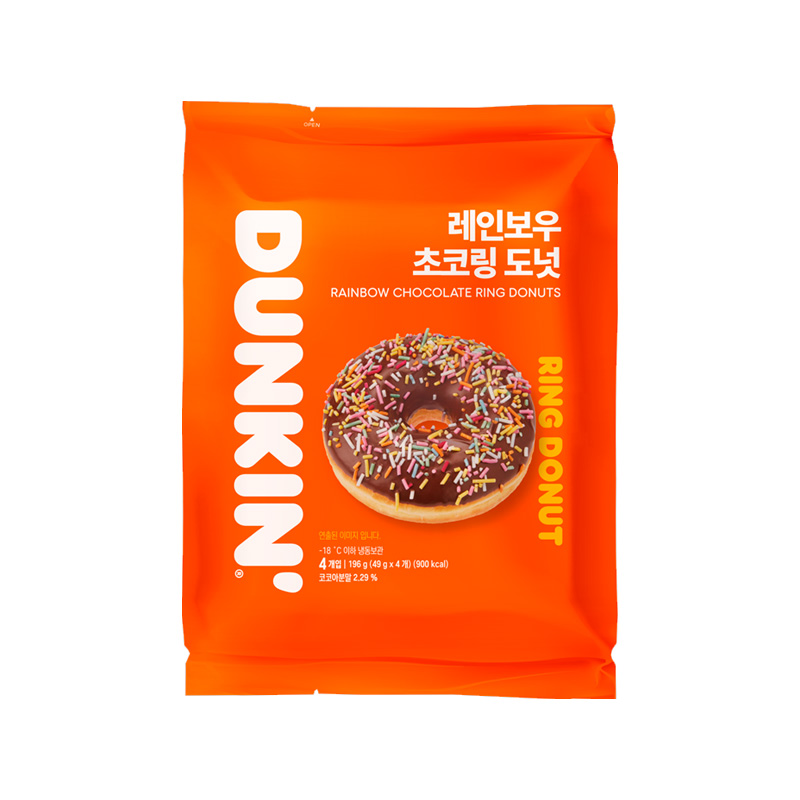 DUNKIN Rainbow Chocolate Ring Donuts (F) 49g x 4p x 8