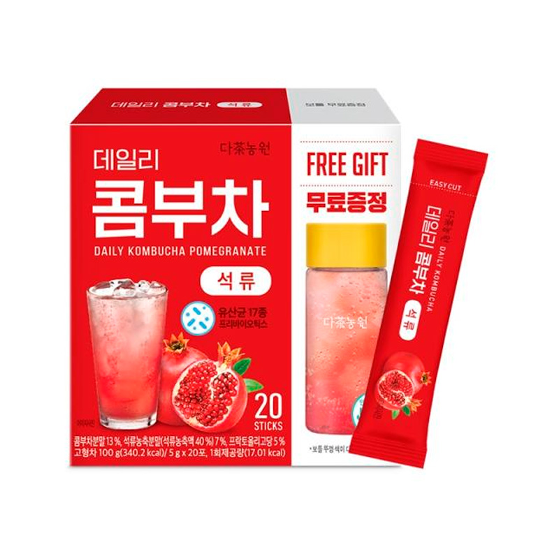 DANONGWON Daily KombuCha Pomegranate(Free gift) 5g x 20p x 12