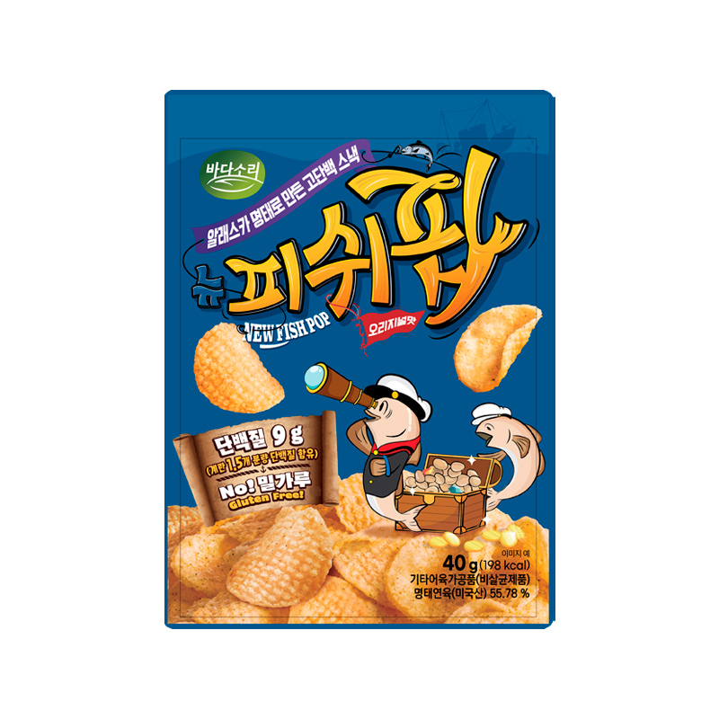 BADASORI New Fish Pop Original Flavor 40g x 20
