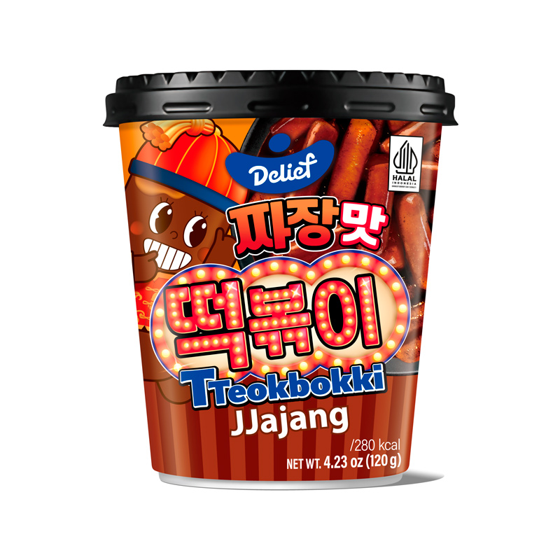 DELIEF Tteokbokki Cup Jjajang HALAL 120g x 30