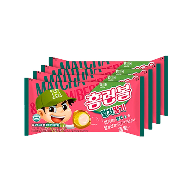 HAITAI Home Run Ball Matcha Strawberry 43g x 4p x 12