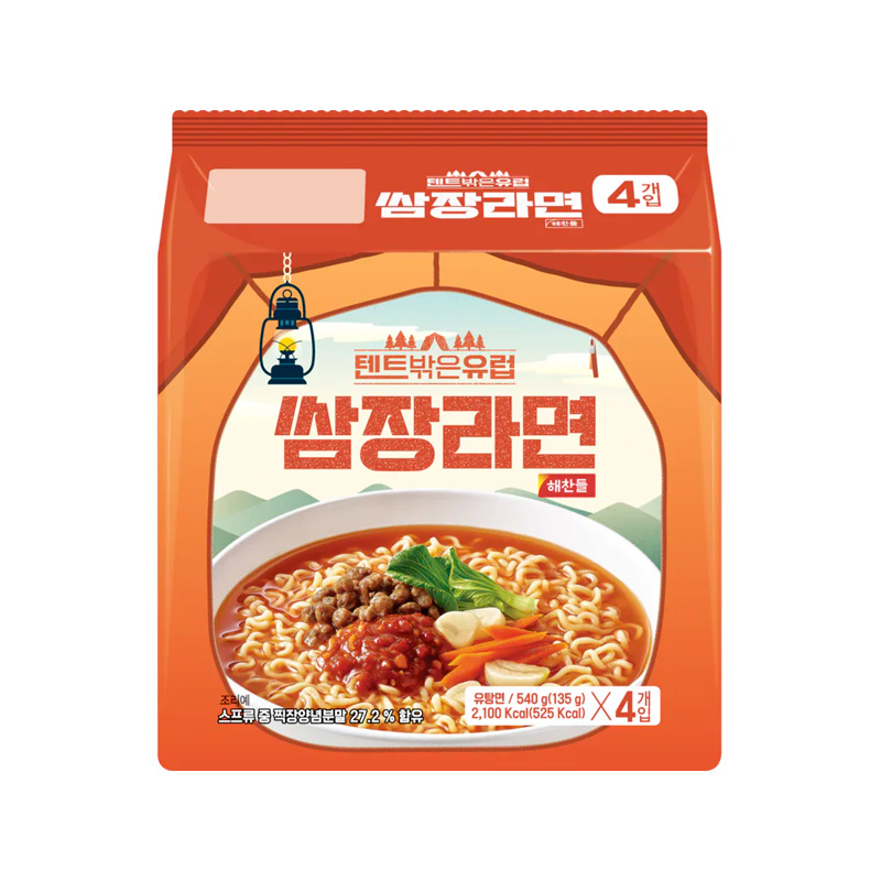 CJ ENM Outside The Tent Is Europe Ssamjang Ramen 135g x 4p x 8