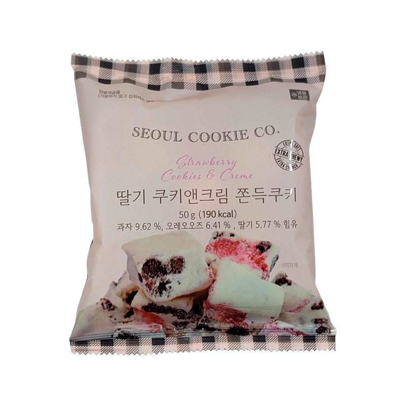 SEOUL COOKIE Strawberry Cookies & Cream Cookies (F) 50g x 12
