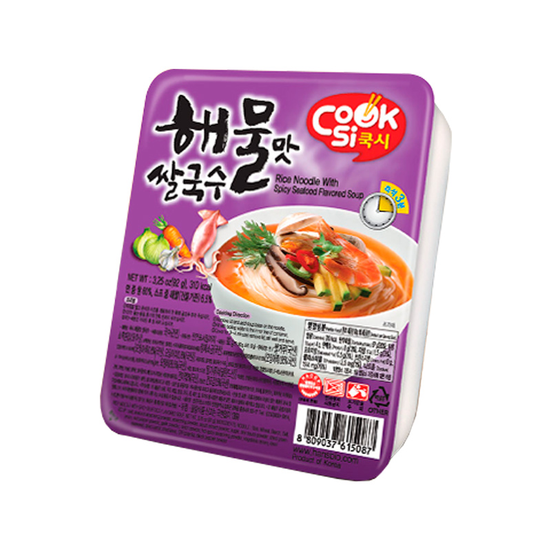 COOKSI Rice Noodle With Spicy Seafood Flavored Soup 92g x 30