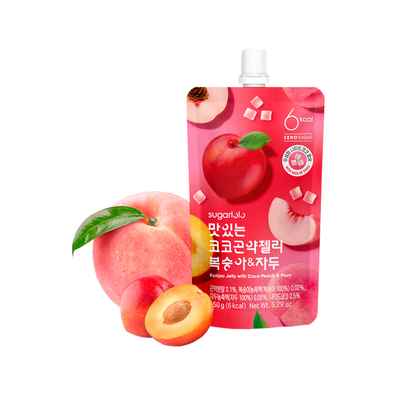 INTAKE Sugarlolo Coco Konjac Jelly Peach & Plum 150ml x 40
