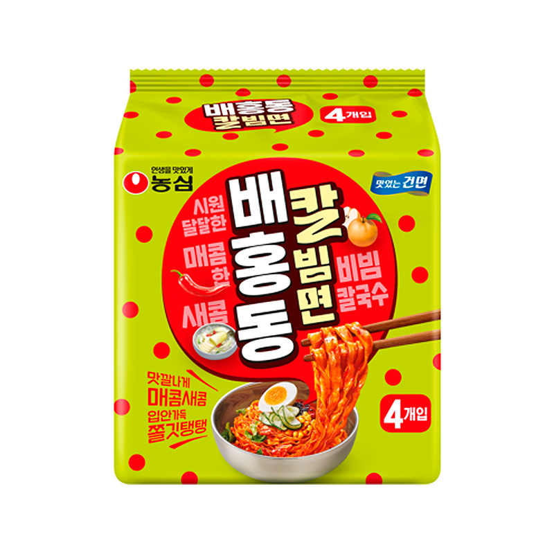 NONGSHIM Baehongdong Kalguksu Bibim Noodle 128g x 4p x 8