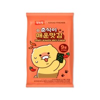 KWANGCHEONKIM Choonsik Crispy Seaweed Spicy 5g x 9p x 10