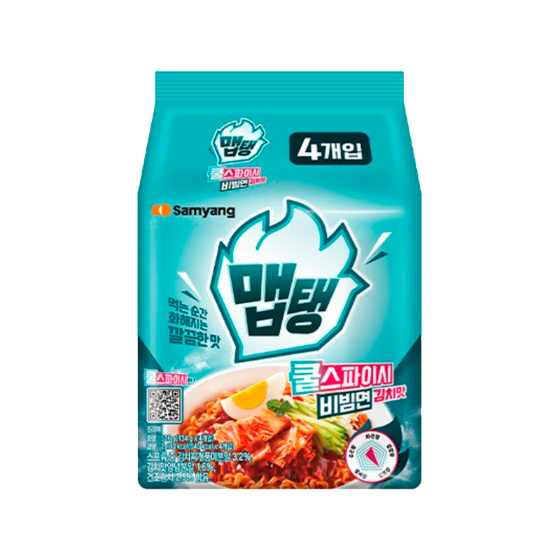 SAMYANG Cool Spicy Bibim Noodle Kimchi Flavor 134g x 4p x 8