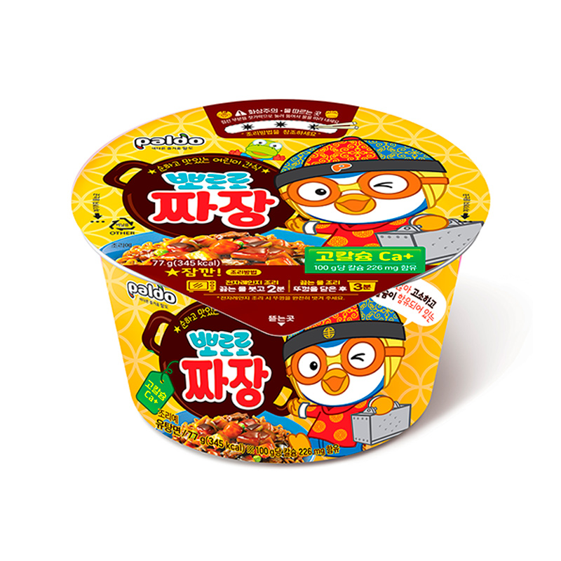 PALDO Pororo Jjajangmyeon Cup 77g x 16