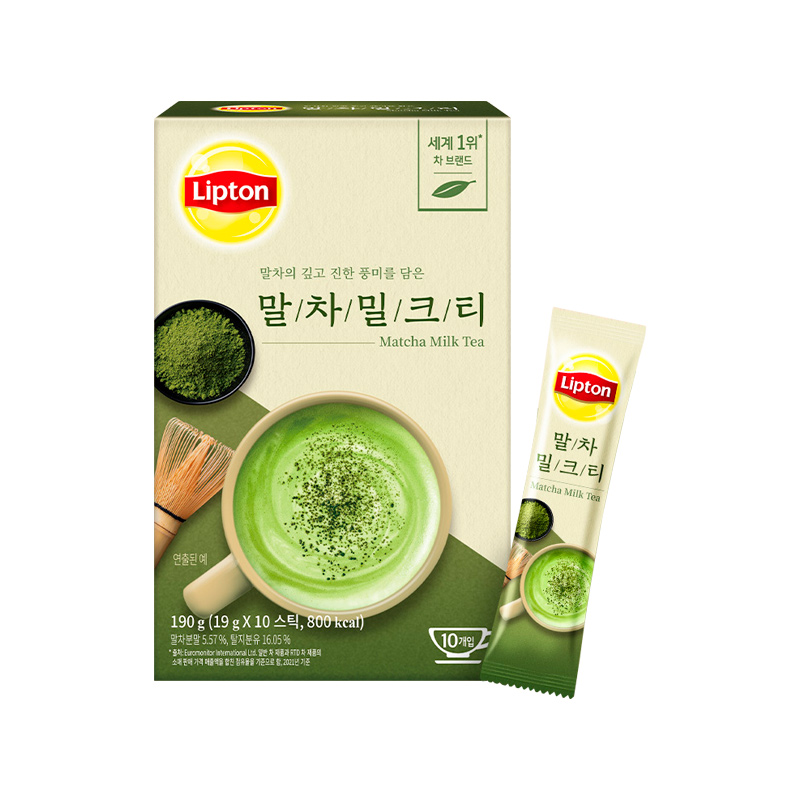 LOTTE CHILSUNG Lipton Matcha Milk Tea 19g x 10p x 12