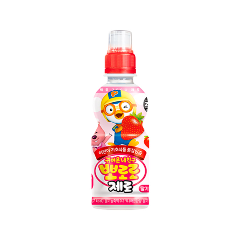 PALDO Pororo Zero Kids Beverage Strawberry Flavor 235ml x 24