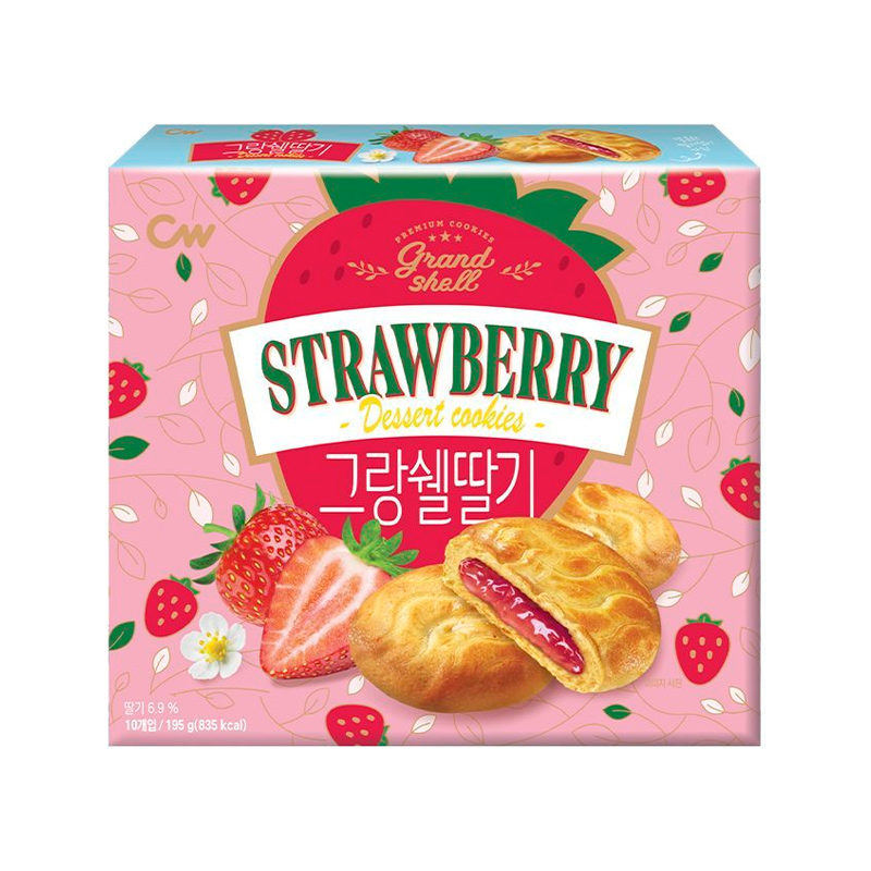 CW Grand-Shell Cookie Strawberry 195g x 10