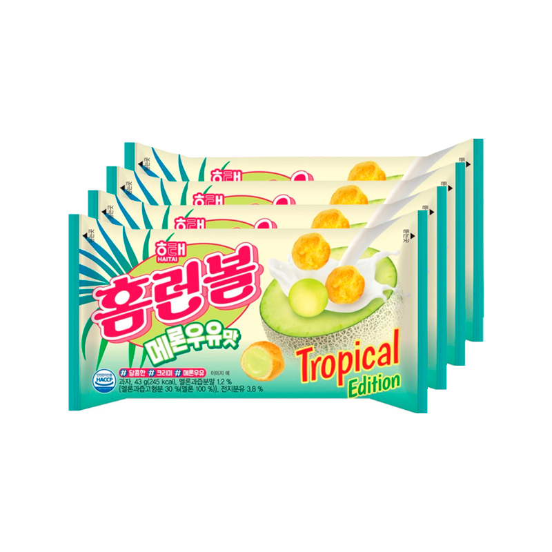 HAITAI Home Run Ball Melon Milk Flavor 43g x 4p x 12