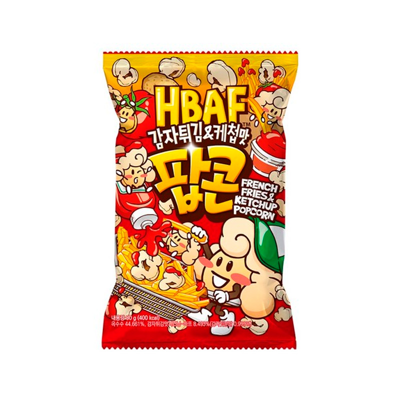 HBAF French Fries & Ketchup Flavor Popcorn 80g x 12