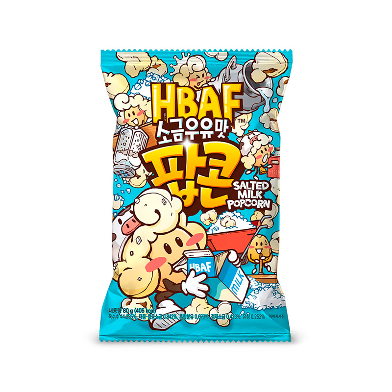 HBAF Salted Milk Flavor Popcorn 80g x 12