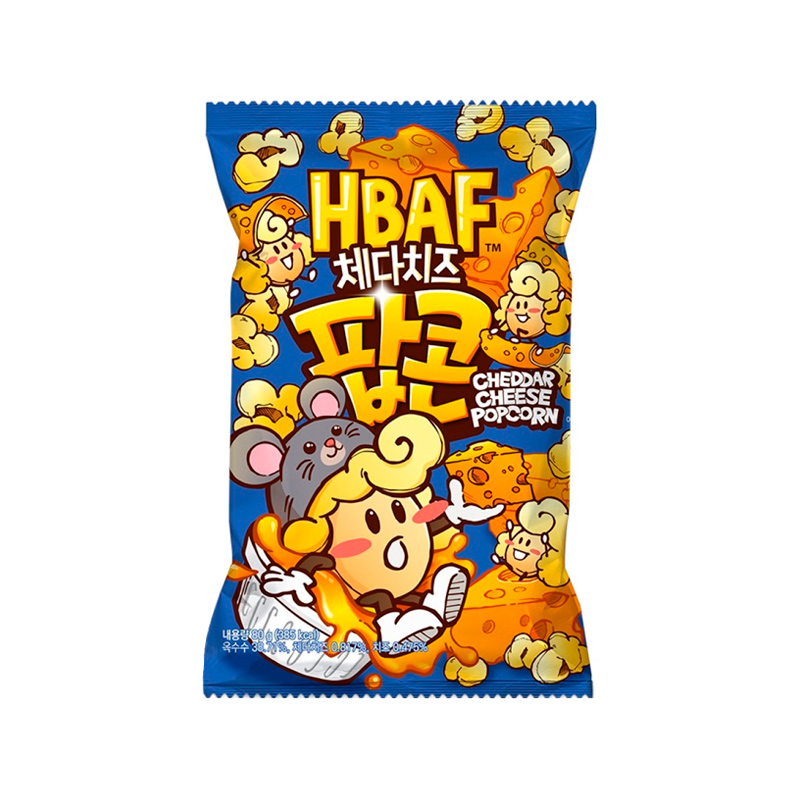 HBAF Cheddar Cheese Popcorn 80g x 12