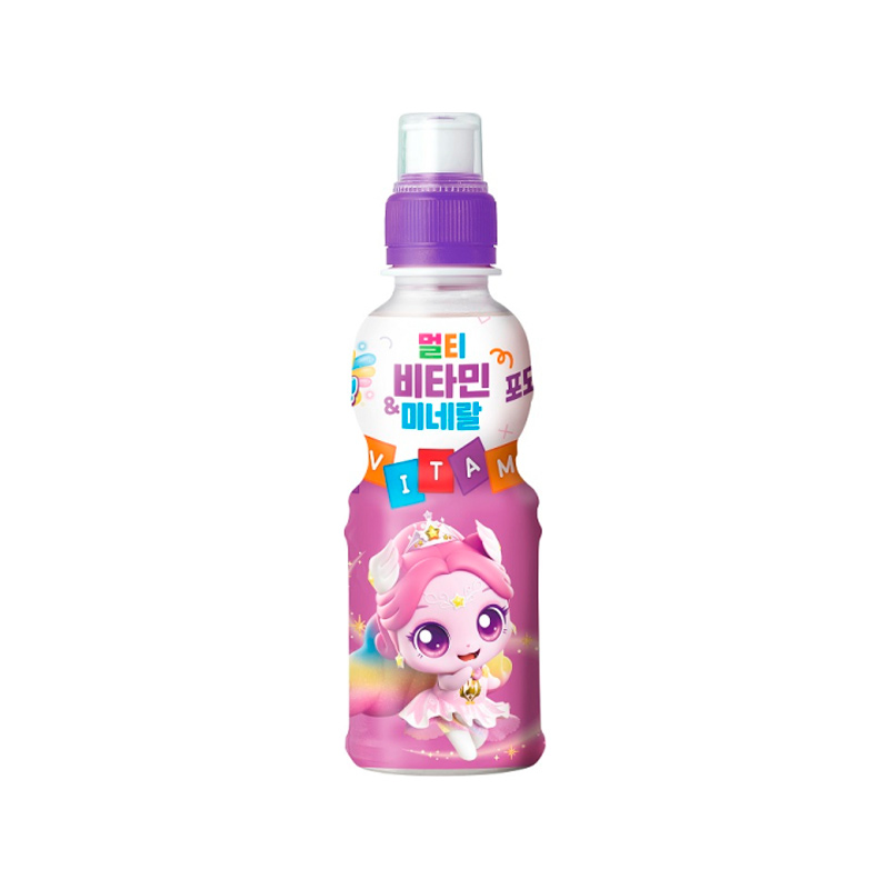 WOONGJIN Catch Tinniping Multivitamin & Mineral Grape PET 200ml x 24
