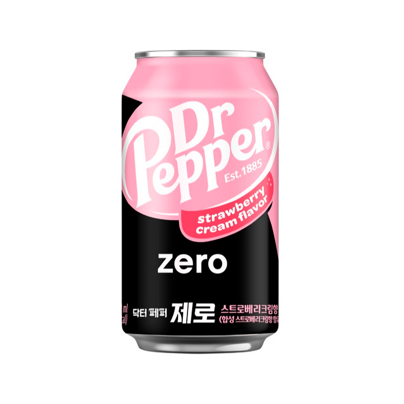 COCA COLA Dr. Pepper Zero Strawberry Cream Flavor 355ml x 24