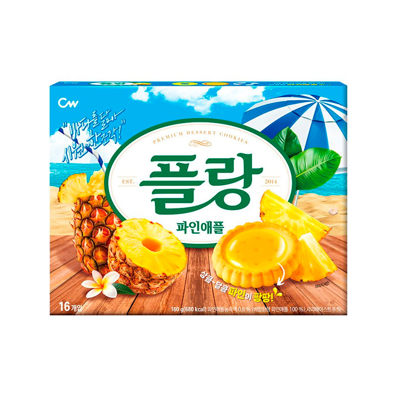 CW Flan Pineapple Tarte Cookie 160g x 8