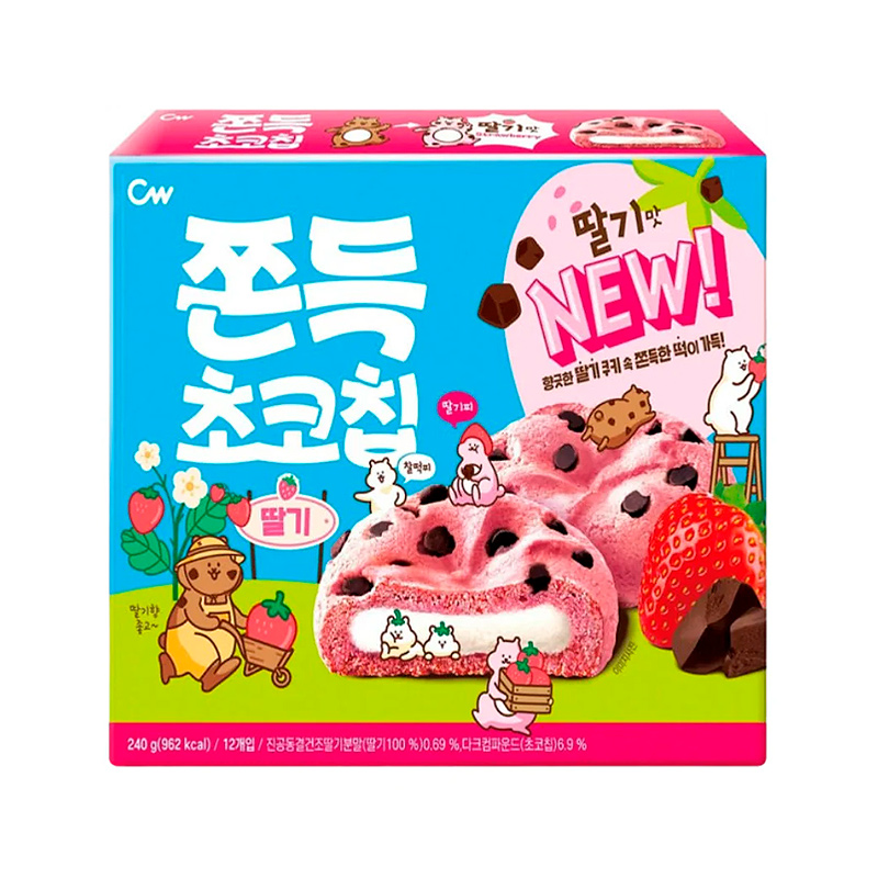 CW Chewy Chocochip Cookie Strawberry 240g x 10