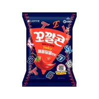 LOTTEWELLFOOD Cone Shaped Corn Snack Seafood Spicy 67g x 12